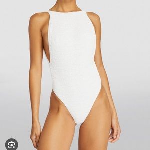 OSÉREE Sequined swimsuit- WHITE